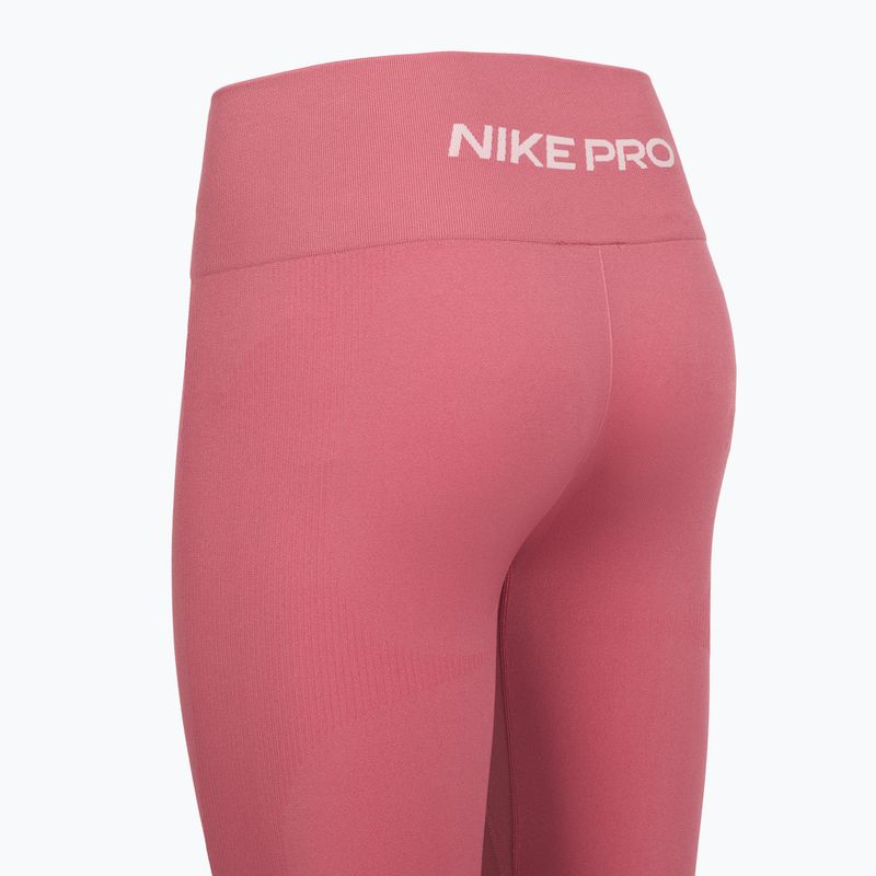 Colanți damă Nike Pro Seamless roz bujor/alb 4