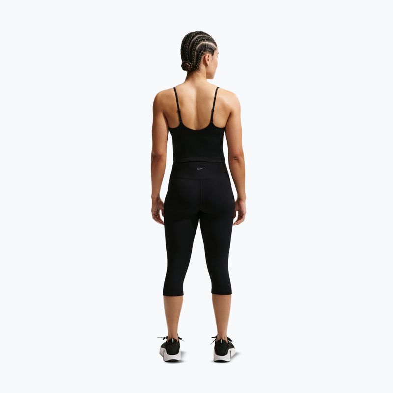 Tricou de antrenament pentru femei Nike One Medium Support negru/alb 3