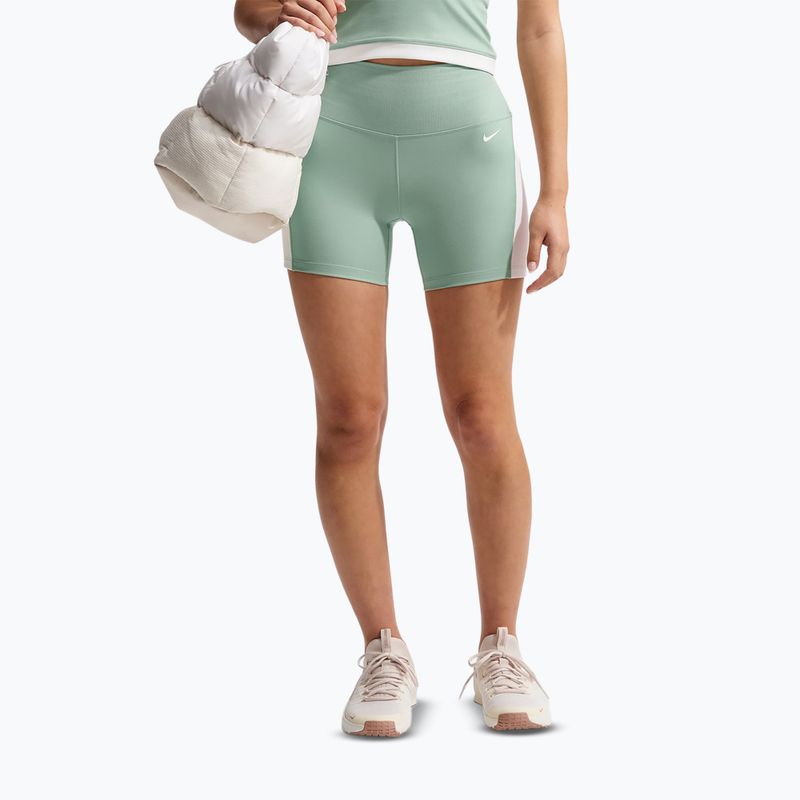 Pantaloni scurți pentru femei Nike One High Waisted Biker 5" steam/white/white