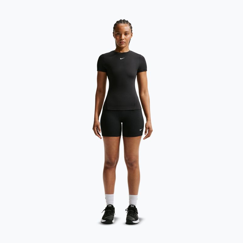 Tricou de antrenament pentru femei Nike One Fitted black/white 2