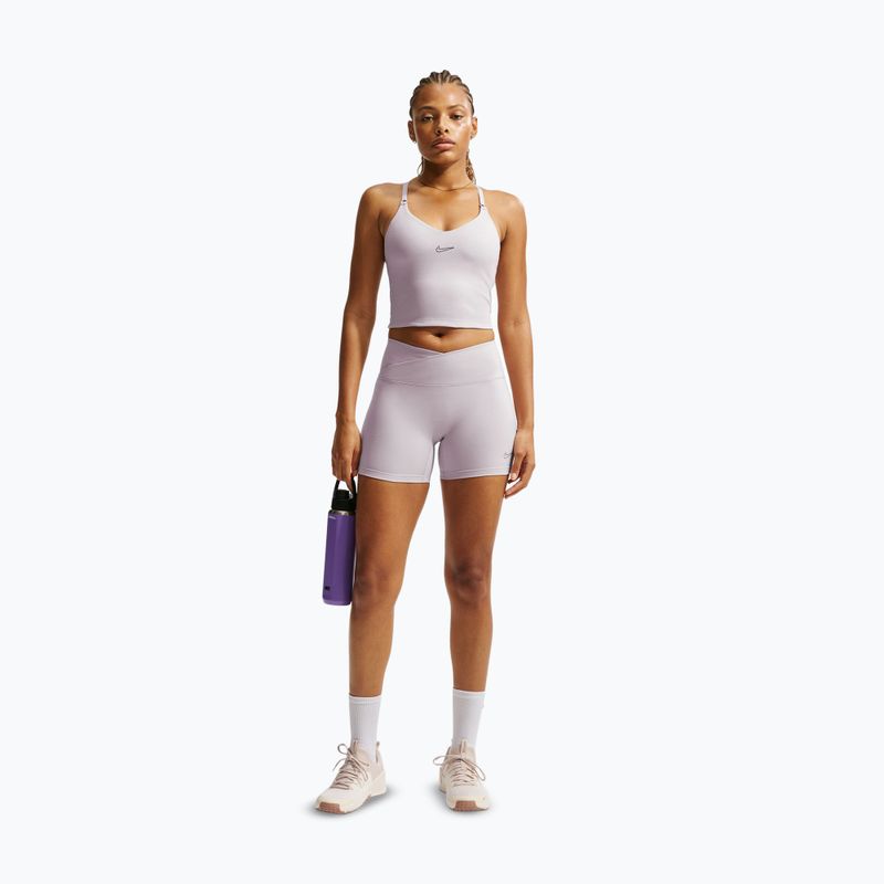 Pantaloni scurți pentru femei Nike One Biker 5" platinum violet 2