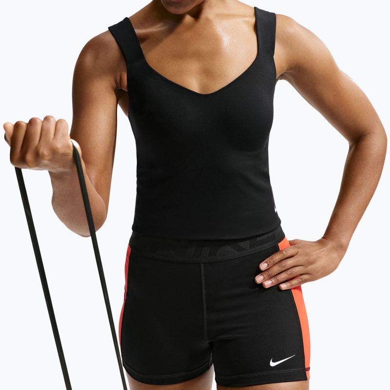 Tricou de antrenament pentru femei Nike Pro Sculpt Medium Support Padded Tank black/white 6