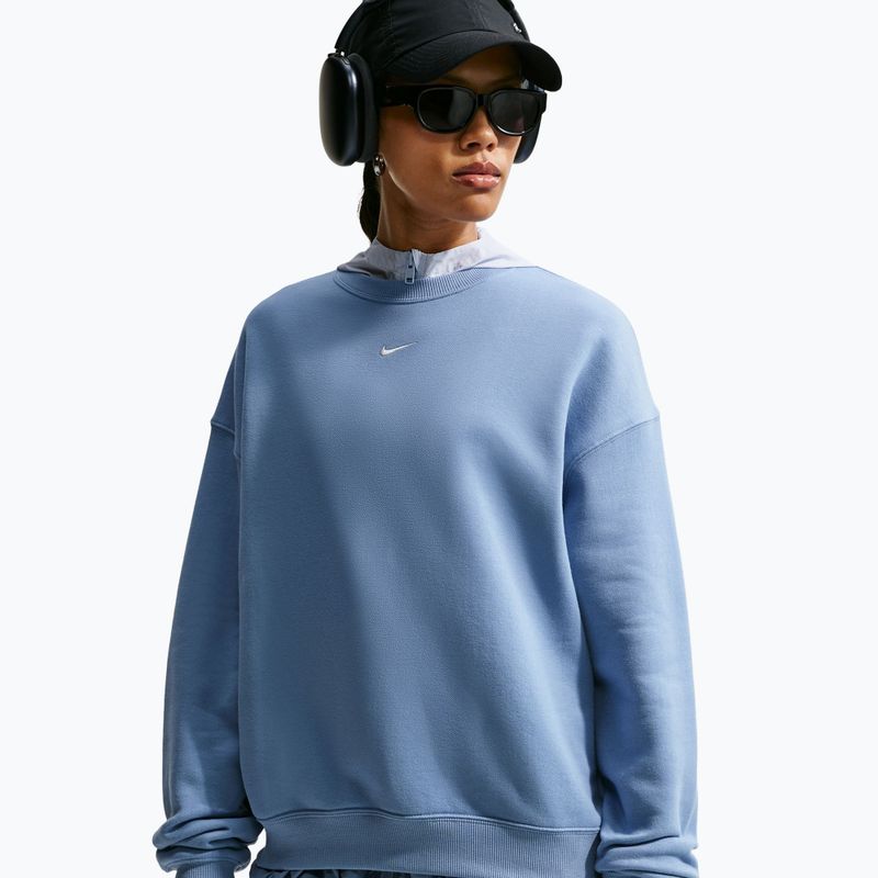 Bluză pentru femei Nike Studio Fleece Medium Weight work blue/sail 4