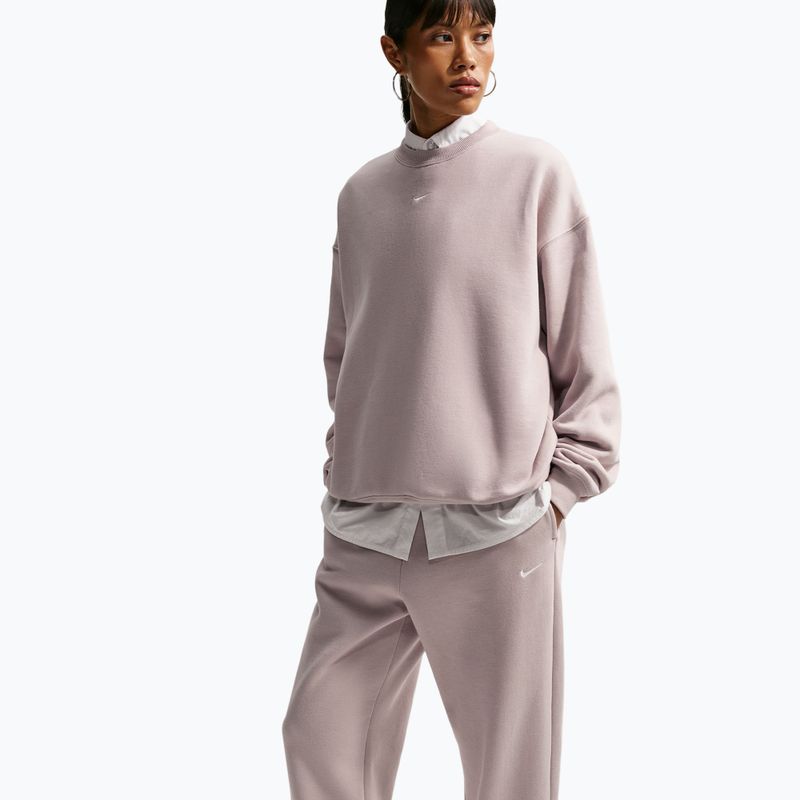 Pantaloni pentru femei Nike Studio Fleece Medium Weight cream Ii/sail 4