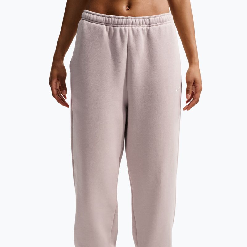 Pantaloni pentru femei Nike Studio Fleece Medium Weight cream Ii/sail 5
