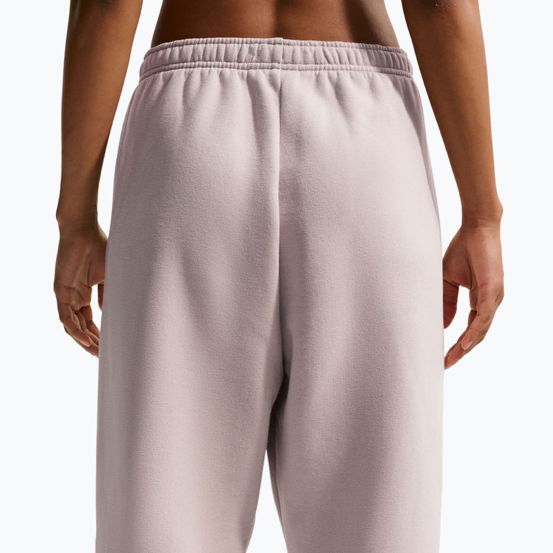 Pantaloni pentru femei Nike Studio Fleece Medium Weight cream Ii/sail 6