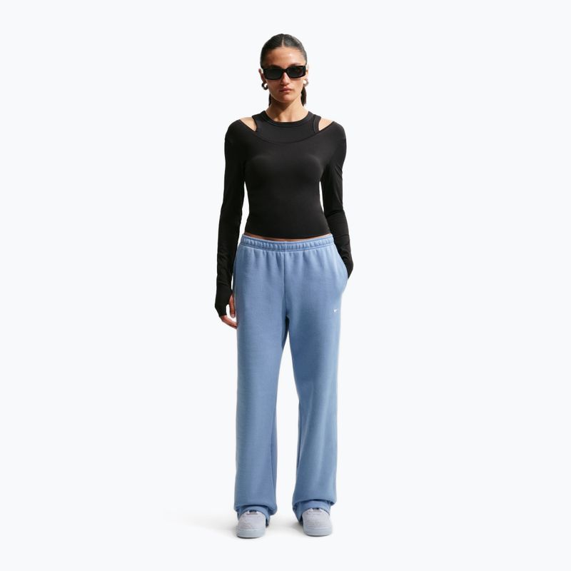 Pantaloni pentru femei Nike Studio Fleece work blue/sail 2