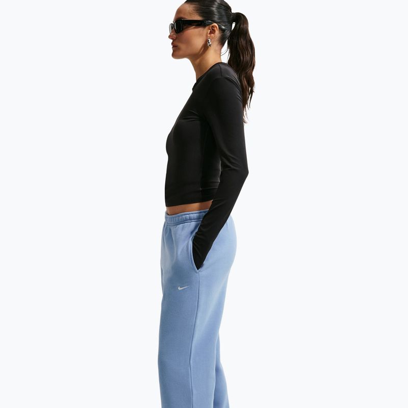 Pantaloni pentru femei Nike Studio Fleece work blue/sail 4