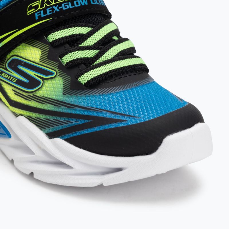 Încălțăminte pentru copii SKECHERS Flex-Glow Ultra negru/albastru/lămâie 7