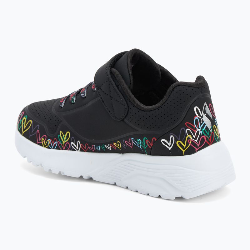 Pantofi pentru copii SKECHERS Uno Lite Heart Craze negru/multicolor 3