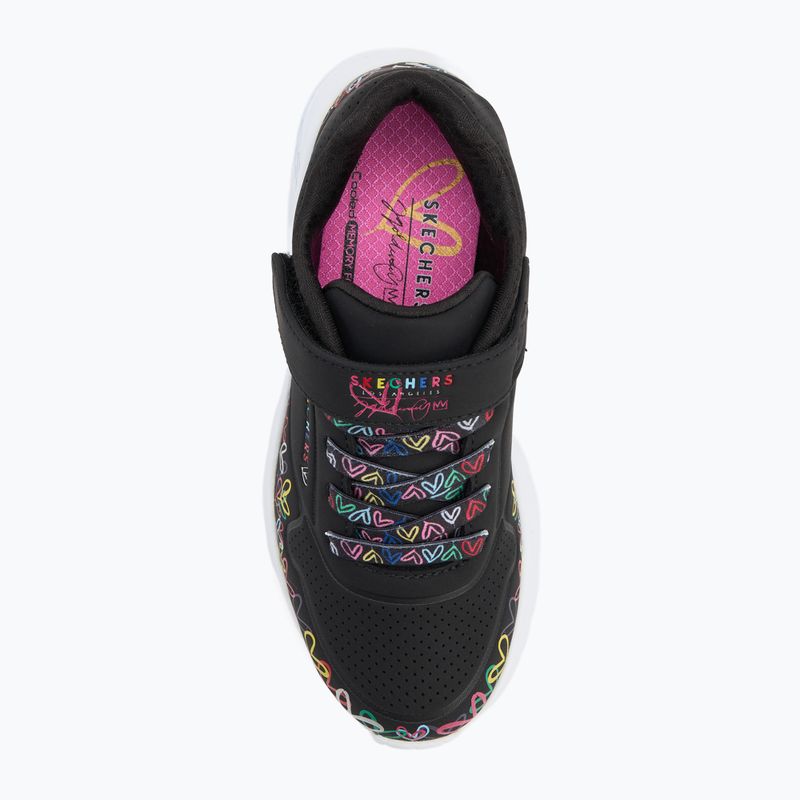 Pantofi pentru copii SKECHERS Uno Lite Heart Craze negru/multicolor 5