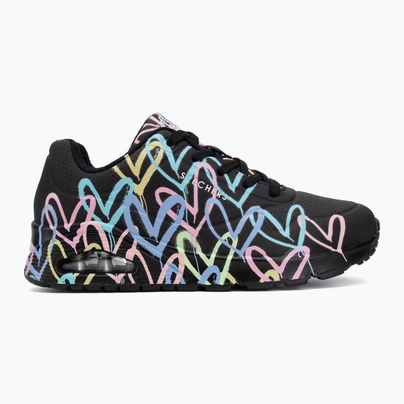 Încălțăminte pentru femei SKECHERS JGoldcrown Uno Spread The Love black 2