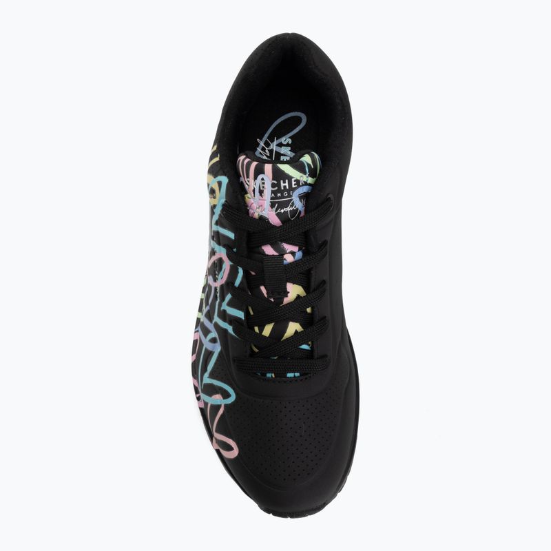 Încălțăminte pentru femei SKECHERS JGoldcrown Uno Spread The Love black 5