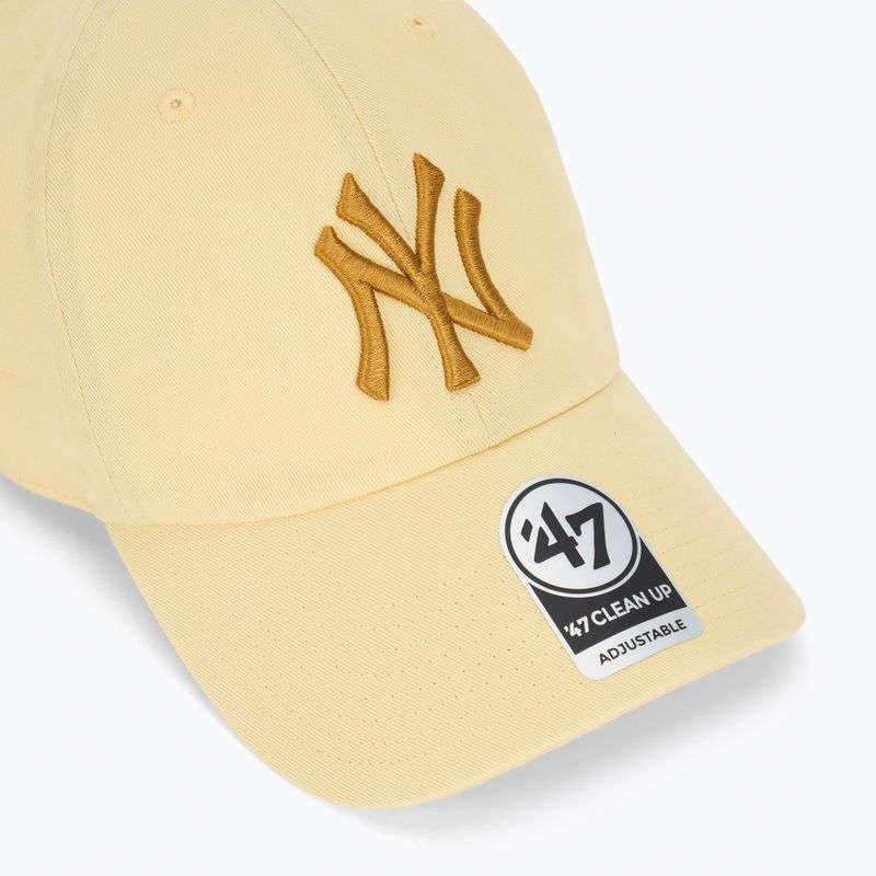 Șapcă 47 Brand MLB New York Yankees CLEAN UP butter 3
