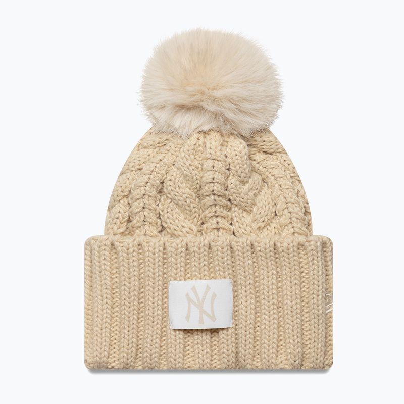 Căciulă de iarnă damă New Era Cable Wide New York Yankees stone