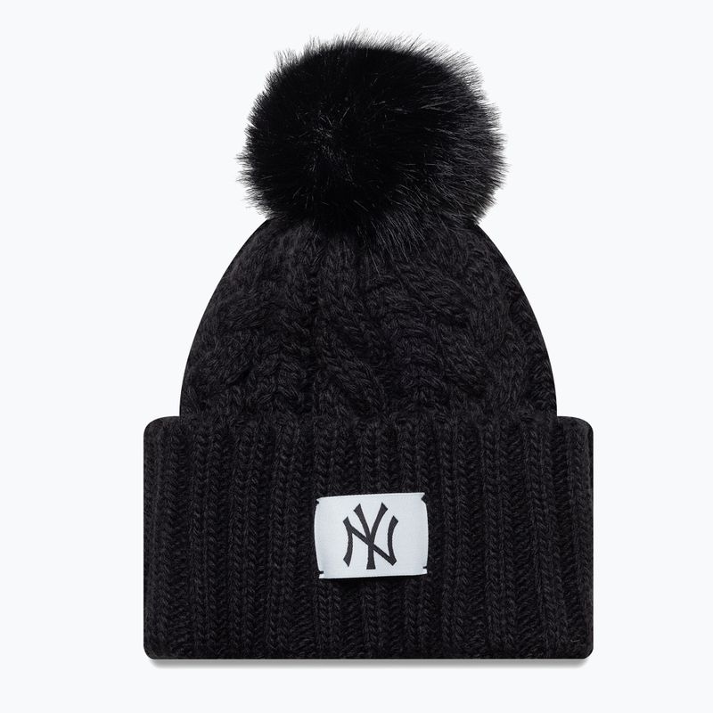 Căciulă de iarnă damă New Era Cable Wide New York Yankees negru
