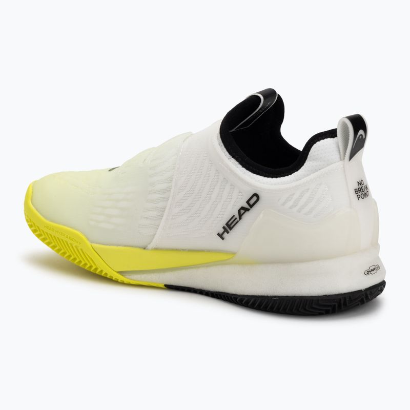 Pantofi de tenis bărbați HEAD Endure Pro BOA Clay white/yellow 3