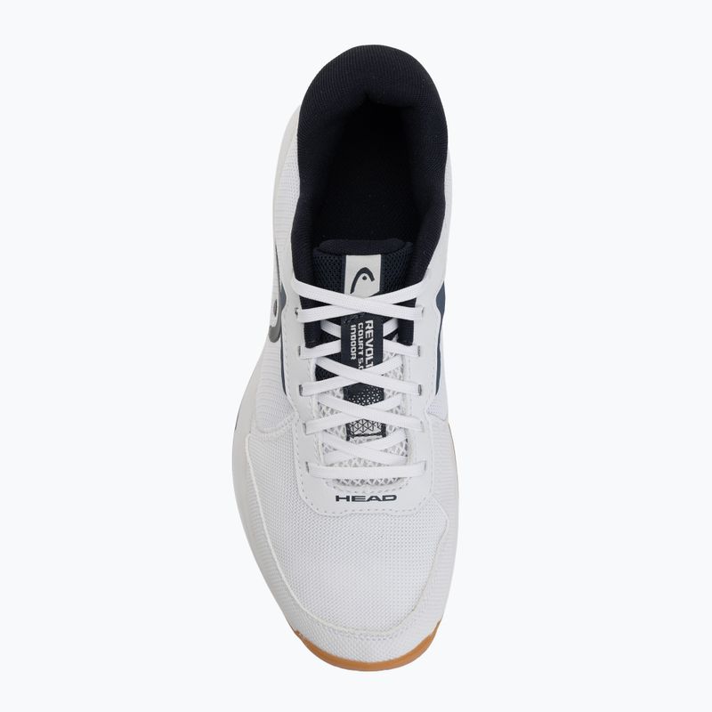 Încălțăminte de tenis pentru bărbați HEAD Revolt Court 5.0 Indoor white/blueberry 5