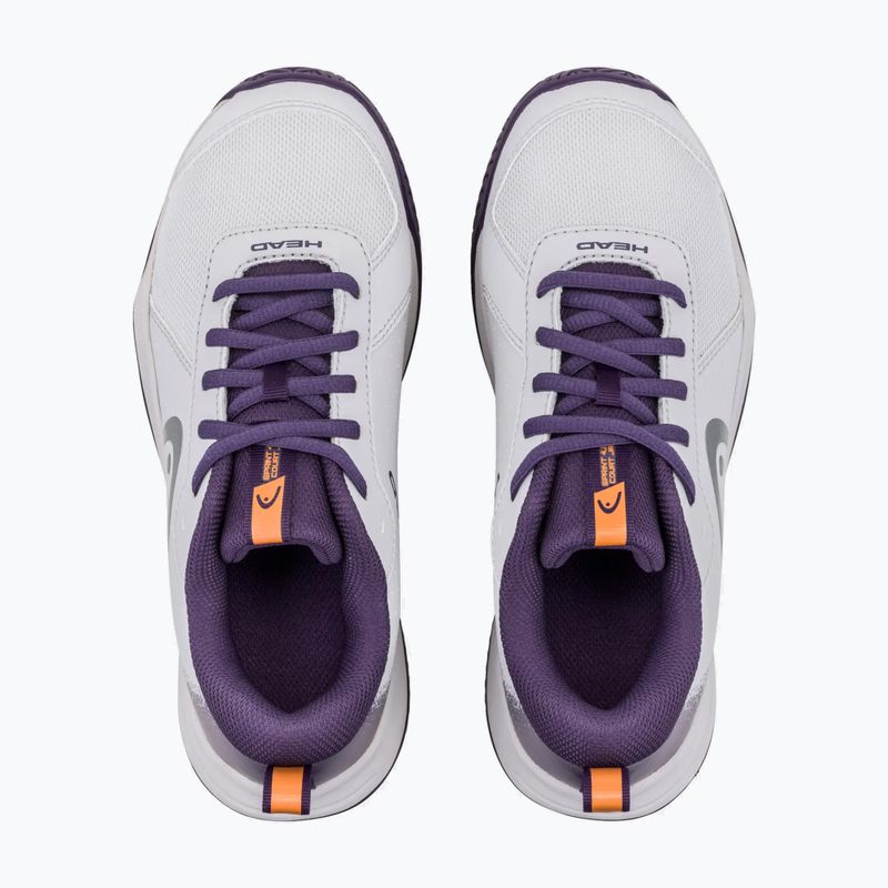 Încălțăminte de tenis pentru copii HEAD Sprint Court 4.0 light grey/purple 4