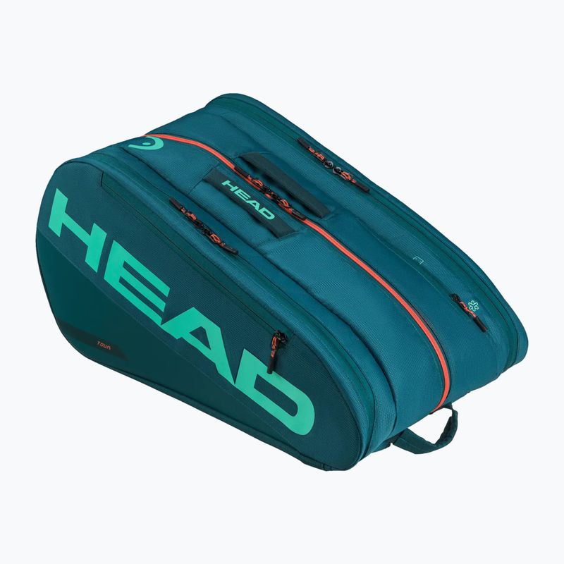 Geantă de padel HEAD Tour Padel Bag L 40 l green/orange 2