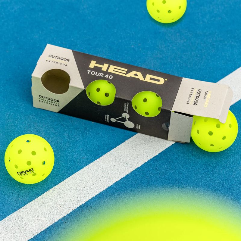 Minge de pickleball HEAD Tour 40 Pickleball yellow 3