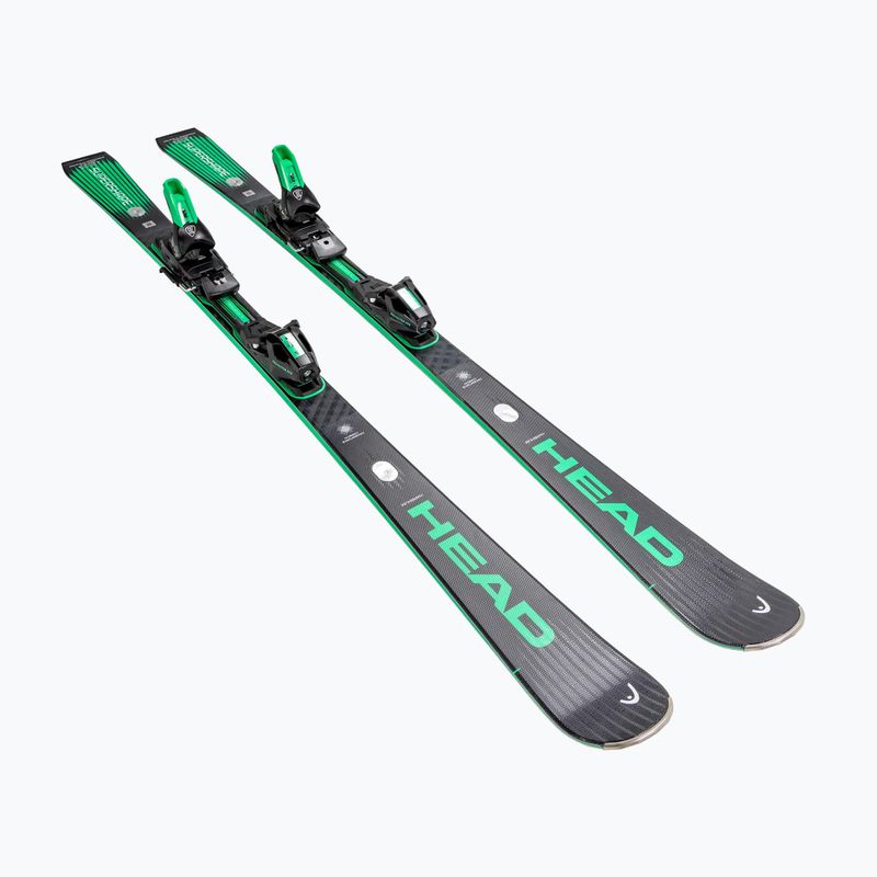 Schiuri de coborâre + legături HEAD Supershape e-Magnum SW BB-PR + Protector Evo PR 13 GW black/green 2