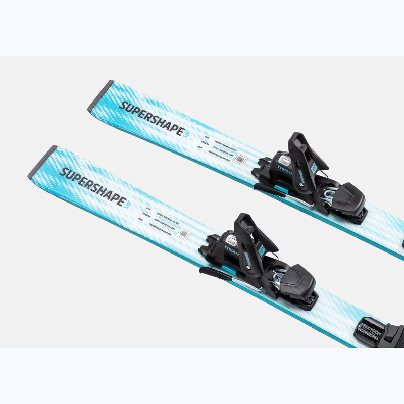 Schiuri de coborâre pentru copii + legături HEAD Supershape JRS + Jrs 7.5 GW CA white/blue 4