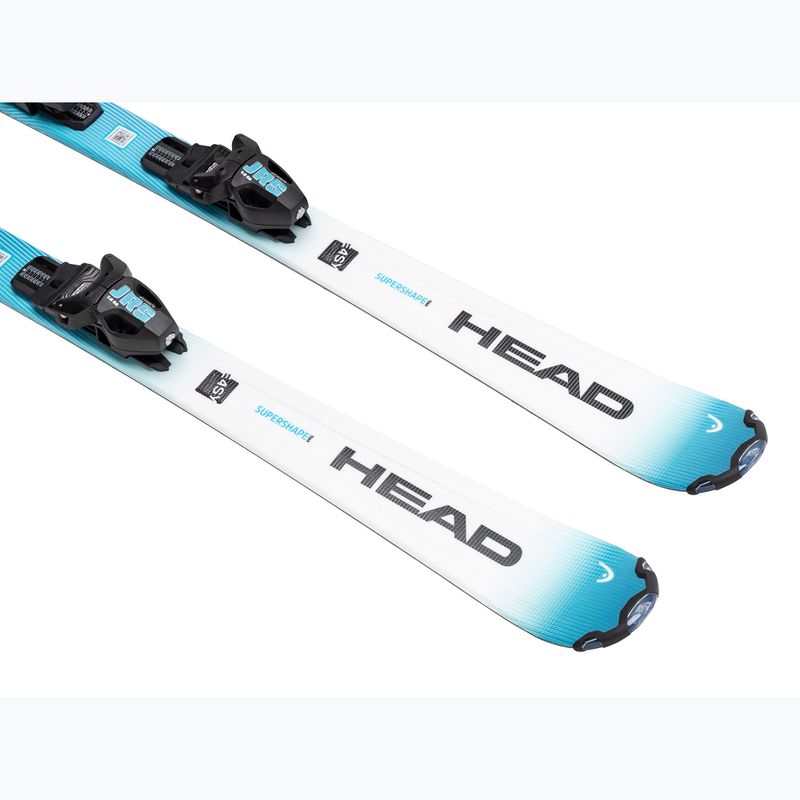 Schiuri de coborâre pentru copii + legături HEAD Supershape Team Easy JRS + Jrs 7.5 GW CA blue/white 2