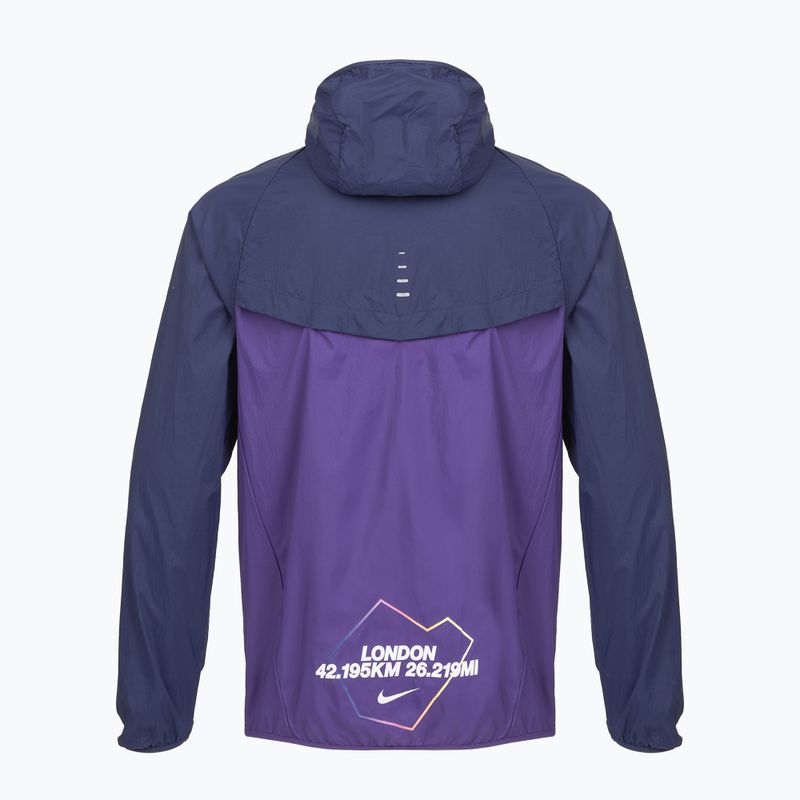 Geacă de alergare pentru bărbați Nike Stride Dri-Fit ADV midnight navy/court purple 10