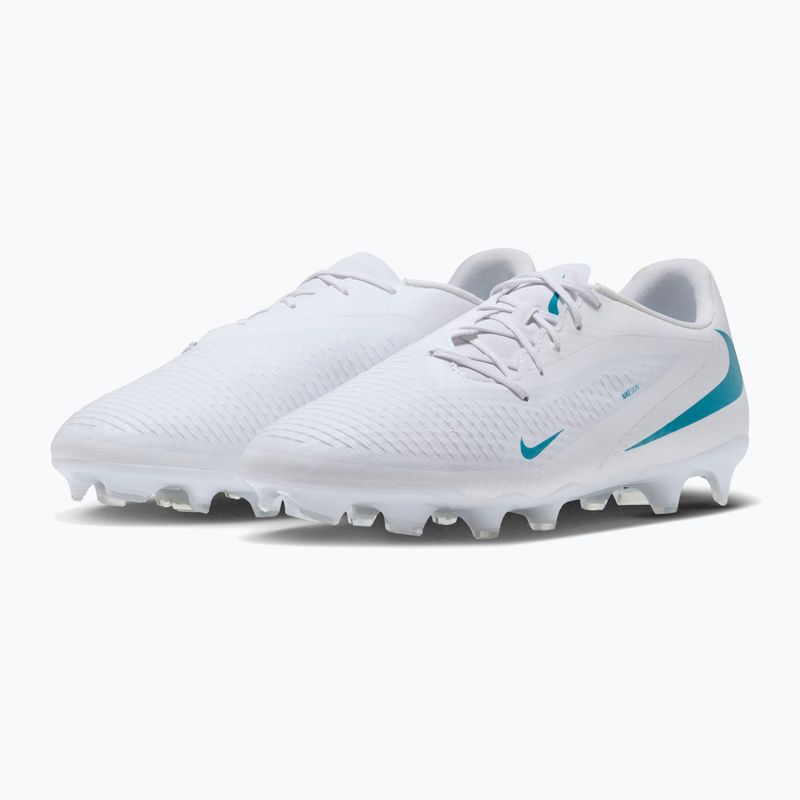 Încălțăminte de fotbal pentru bărbați Nike Phantom 6 Low Academy FG/MG white/white/dusty cactus 3