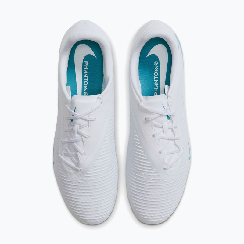 Încălțăminte de fotbal pentru bărbați Nike Phantom 6 Low Academy FG/MG white/white/dusty cactus 4