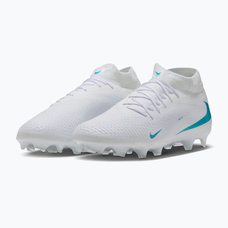 Încălțăminte de fotbal pentru bărbați Nike Phantom 6 High Academy FG/MG white/white/dusty cactus 3