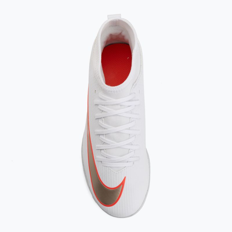 Încălțăminte de fotbal pentru copii Nike Jr. Mercurial Superfly 11 Club white/bright crimson/blur 5