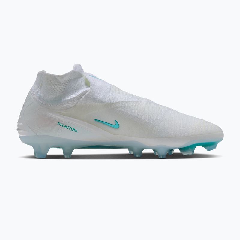 Încălțăminte de fotbal pentru bărbați Nike Phantom 6 High Elite FG white/white/dusty cactus 2