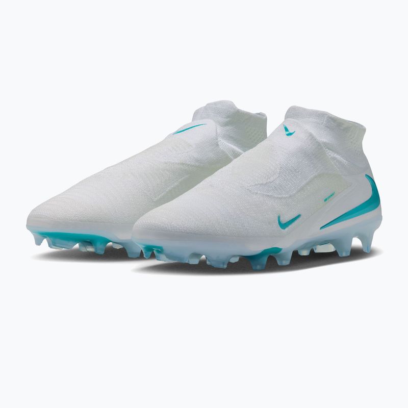 Încălțăminte de fotbal pentru bărbați Nike Phantom 6 High Elite FG white/white/dusty cactus 3