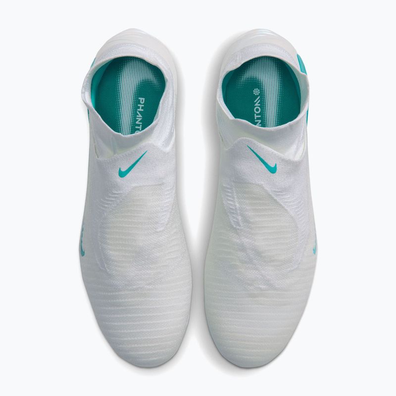 Încălțăminte de fotbal pentru bărbați Nike Phantom 6 High Elite FG white/white/dusty cactus 4