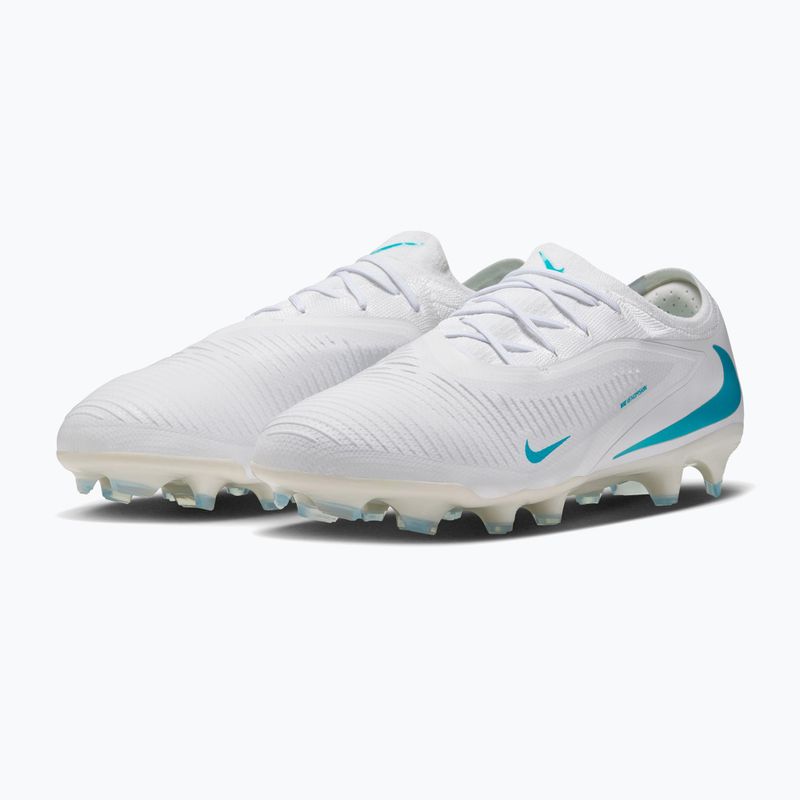 Încălțăminte de fotbal pentru bărbați Nike Phantom 6 Low Pro FG white/white/dusty cactus 3