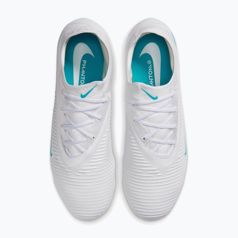 Încălțăminte de fotbal pentru bărbați Nike Phantom 6 Low Pro FG white/white/dusty cactus 4