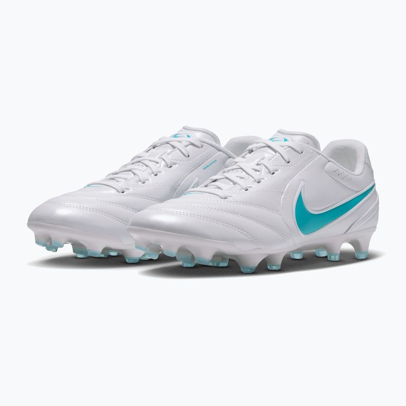 Încălțăminte de fotbal pentru bărbați Nike Tiempo Ligera Pro FG white/white/energy 3