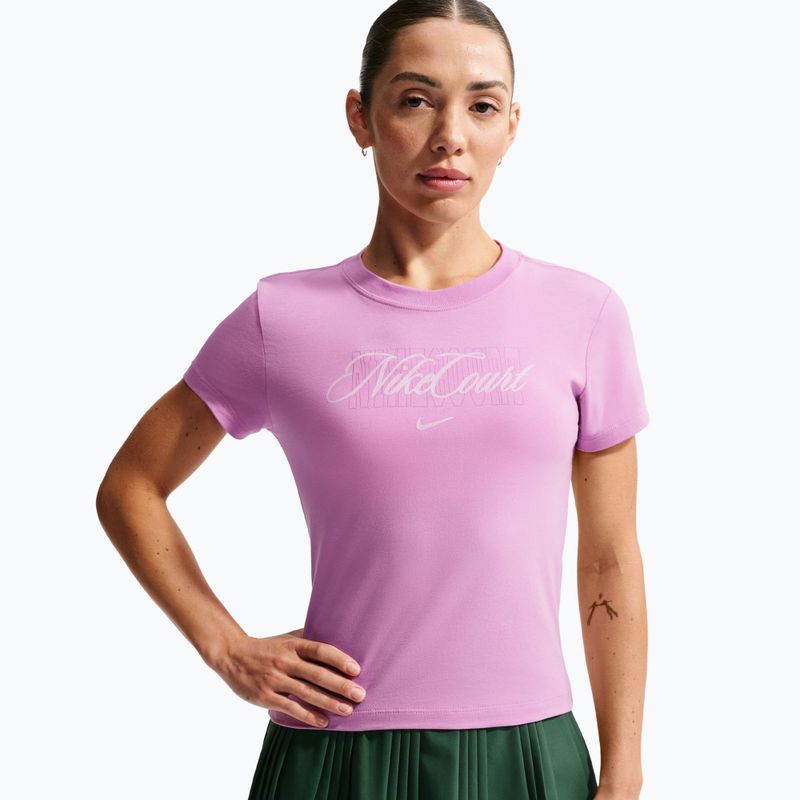 Tricou de tenis pentru femei Nike Court Heritage light magenta/pink foam 4