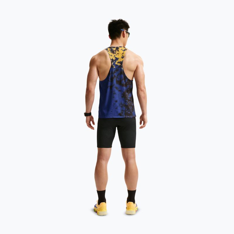 Tricou de alergare pentru bărbați Nike AeroSwift Dri-Fit ADV Singlet citron pulse/lapis/bright crimson 3