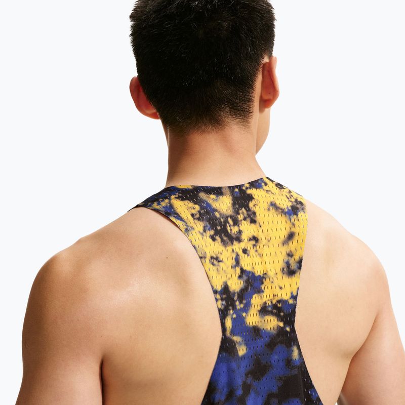 Tricou de alergare pentru bărbați Nike AeroSwift Dri-Fit ADV Singlet citron pulse/lapis/bright crimson 5