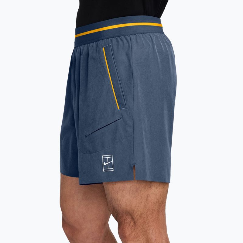 Pantaloni scurți de tenis pentru bărbați Nike Court Dri-Fit Advantage 6" new slate/laser orange/white 3
