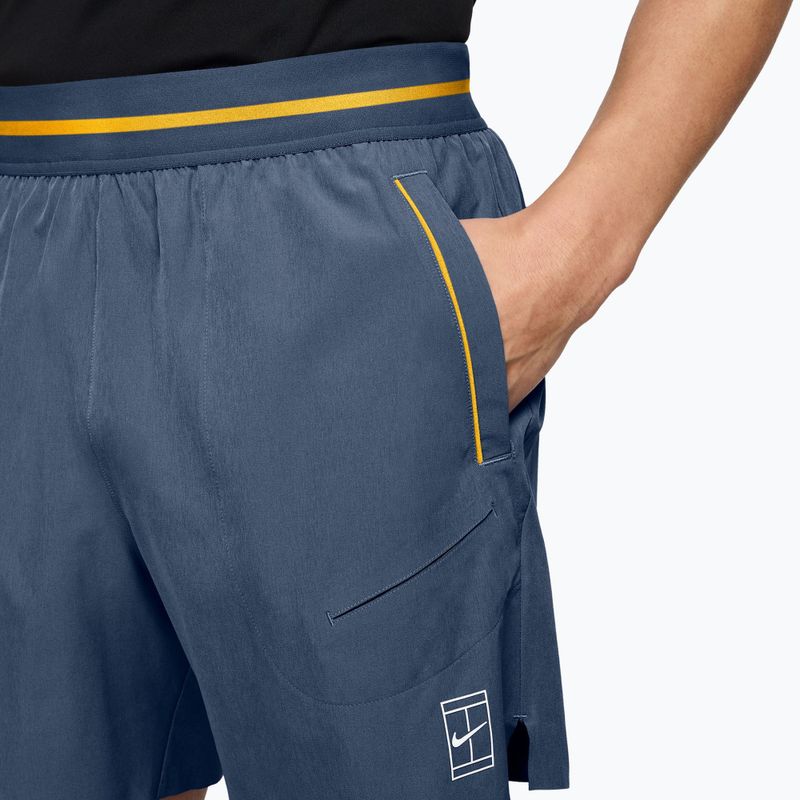 Pantaloni scurți de tenis pentru bărbați Nike Court Dri-Fit Advantage 6" new slate/laser orange/white 4