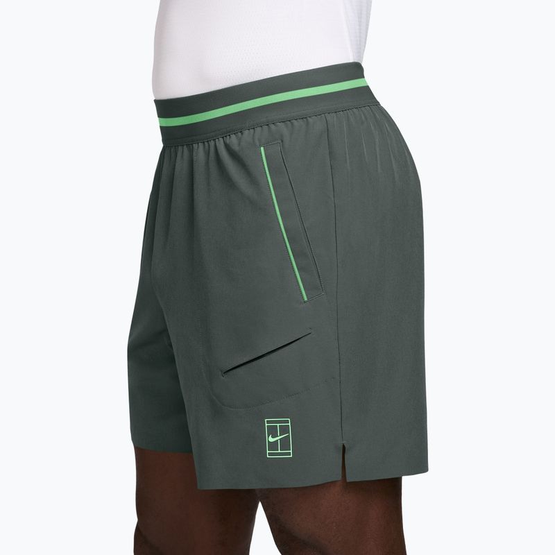Pantaloni scurți de tenis pentru bărbați Nike Court Dri-Fit Advantage 6" camo green/cucumber calm/cucumber calm 3