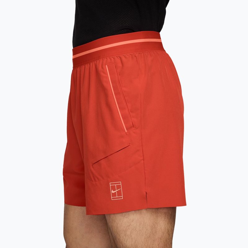 Pantaloni scurți de tenis pentru bărbați Nike Court Dri-Fit Advantage 6" picante red/atomic pink/atomic pink 3