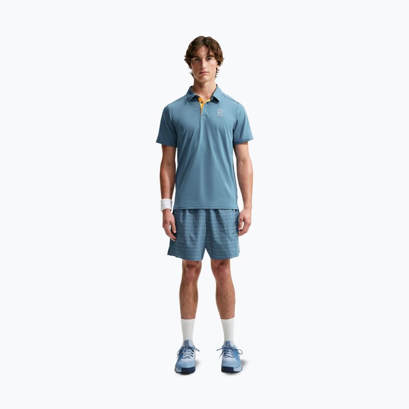 Tricou polo de tenis pentru bărbați Nike Court Dri-Fit Advantage smokey blue/white 2