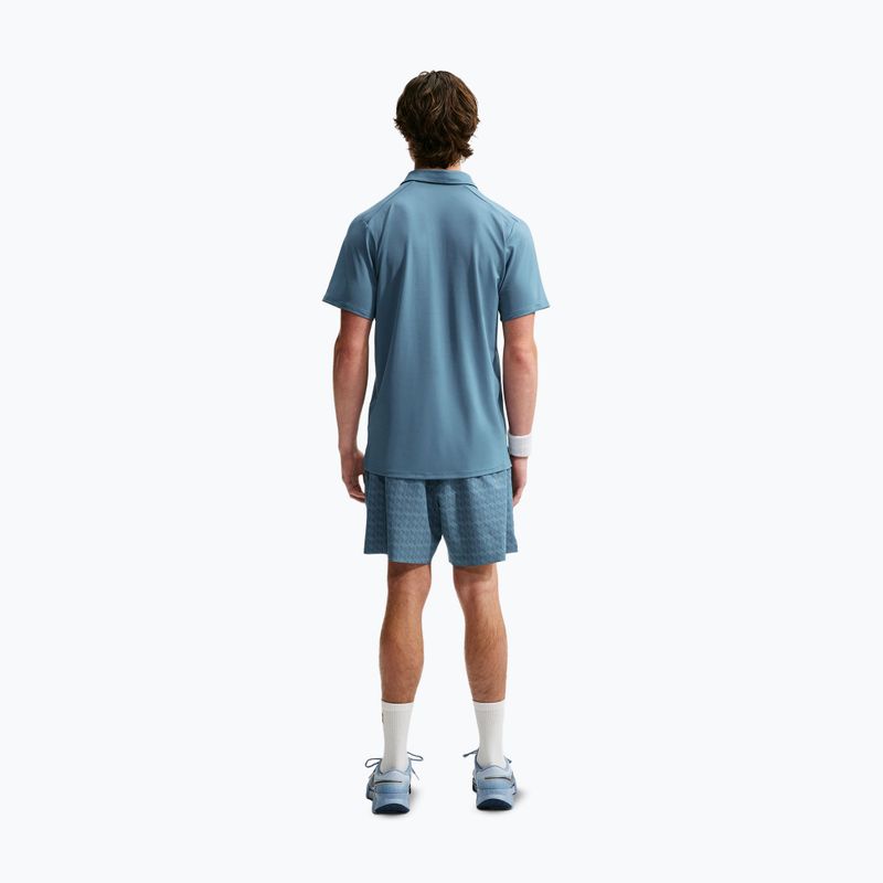 Tricou polo de tenis pentru bărbați Nike Court Dri-Fit Advantage smokey blue/white 3