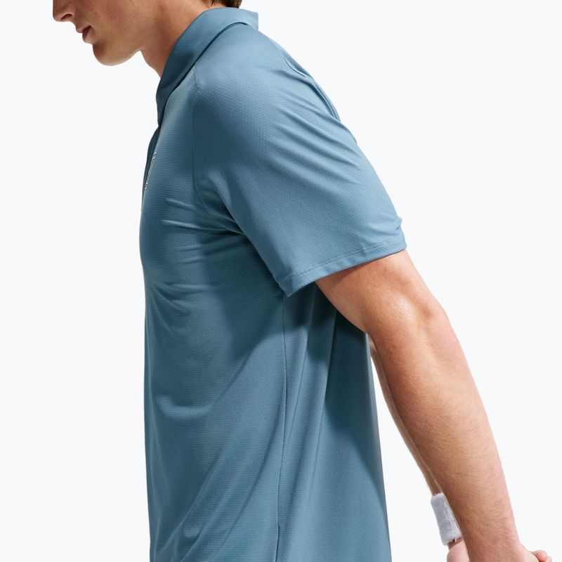 Tricou polo de tenis pentru bărbați Nike Court Dri-Fit Advantage smokey blue/white 5
