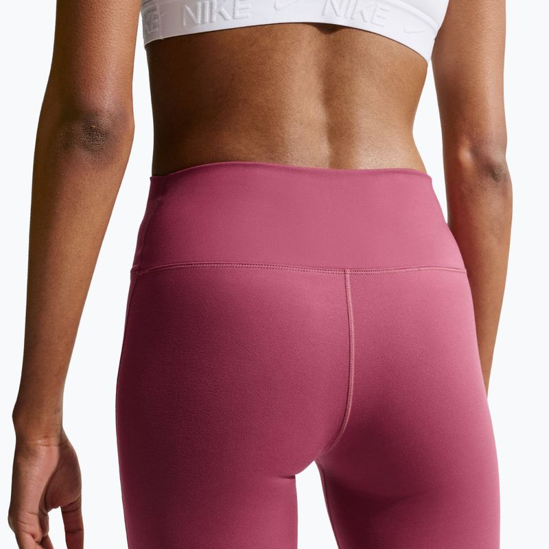 Colanți de antrenament pentru femei Nike One pink smoke/white 5